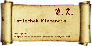 Marischek Klemencia névjegykártya